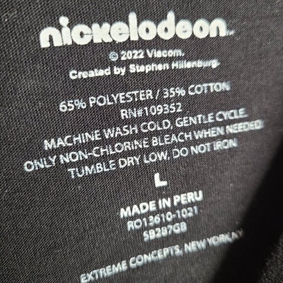 Nickelodeon Spongebob Patrick Stra Legend Black Paint Splatter Thug Shirt - Picture 5 of 5